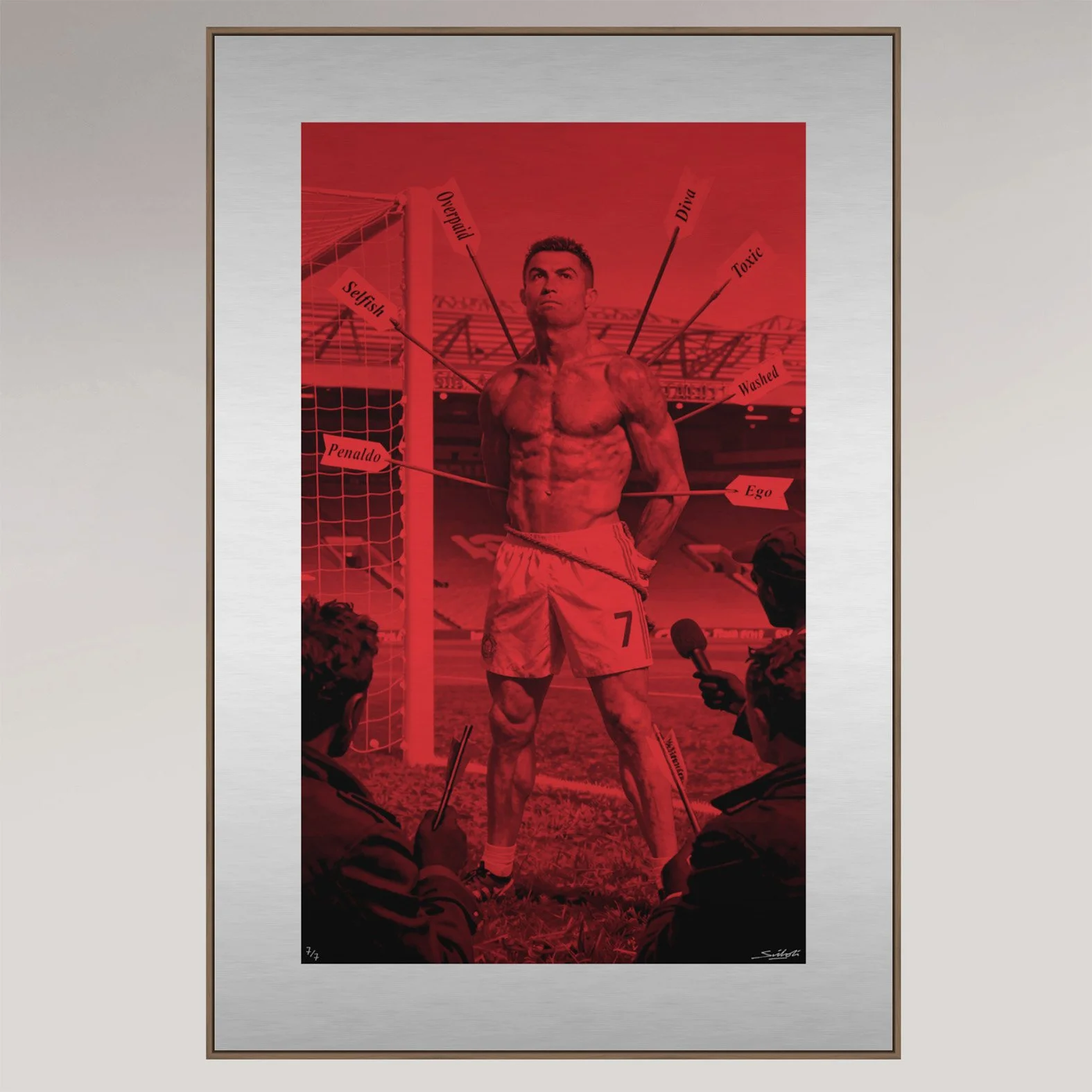Cristiano Ronaldo aluminium artwork by Louis Sidoli