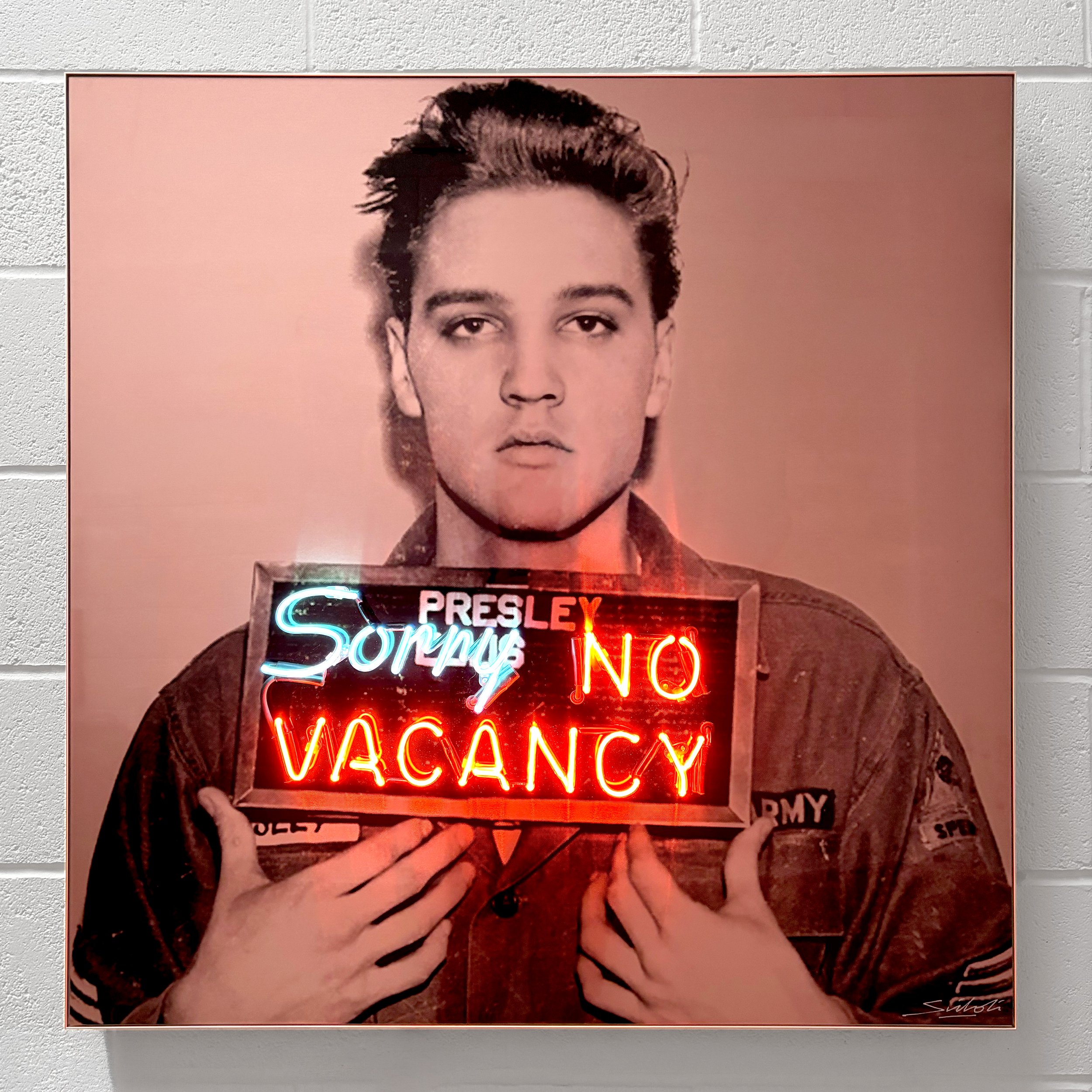 Louis Sidoli Elvis Presley Heartbreak Hotel neon art