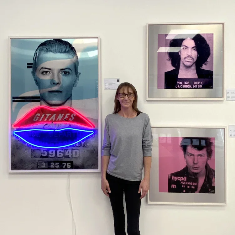 Louis Sidoli David Bowie, Prince, Sid Vicious and Neon artwork available at White Light Gallery Stratford Upon Avon