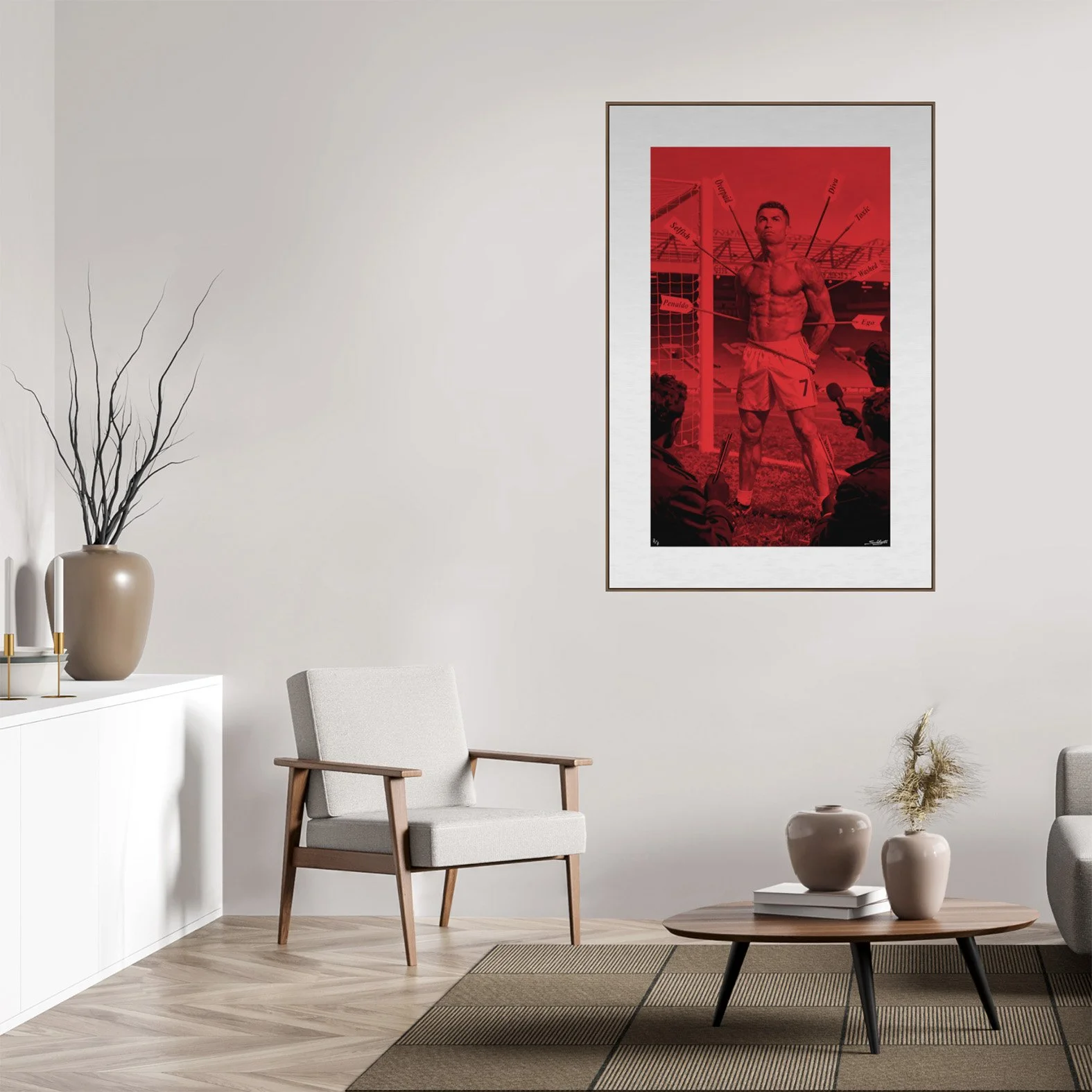 Cristiano Ronaldo aluminium artwork by Louis Sidoli