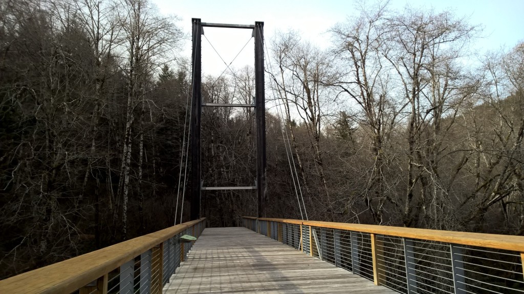 Bridge leaving the Tillamook Forestry Center