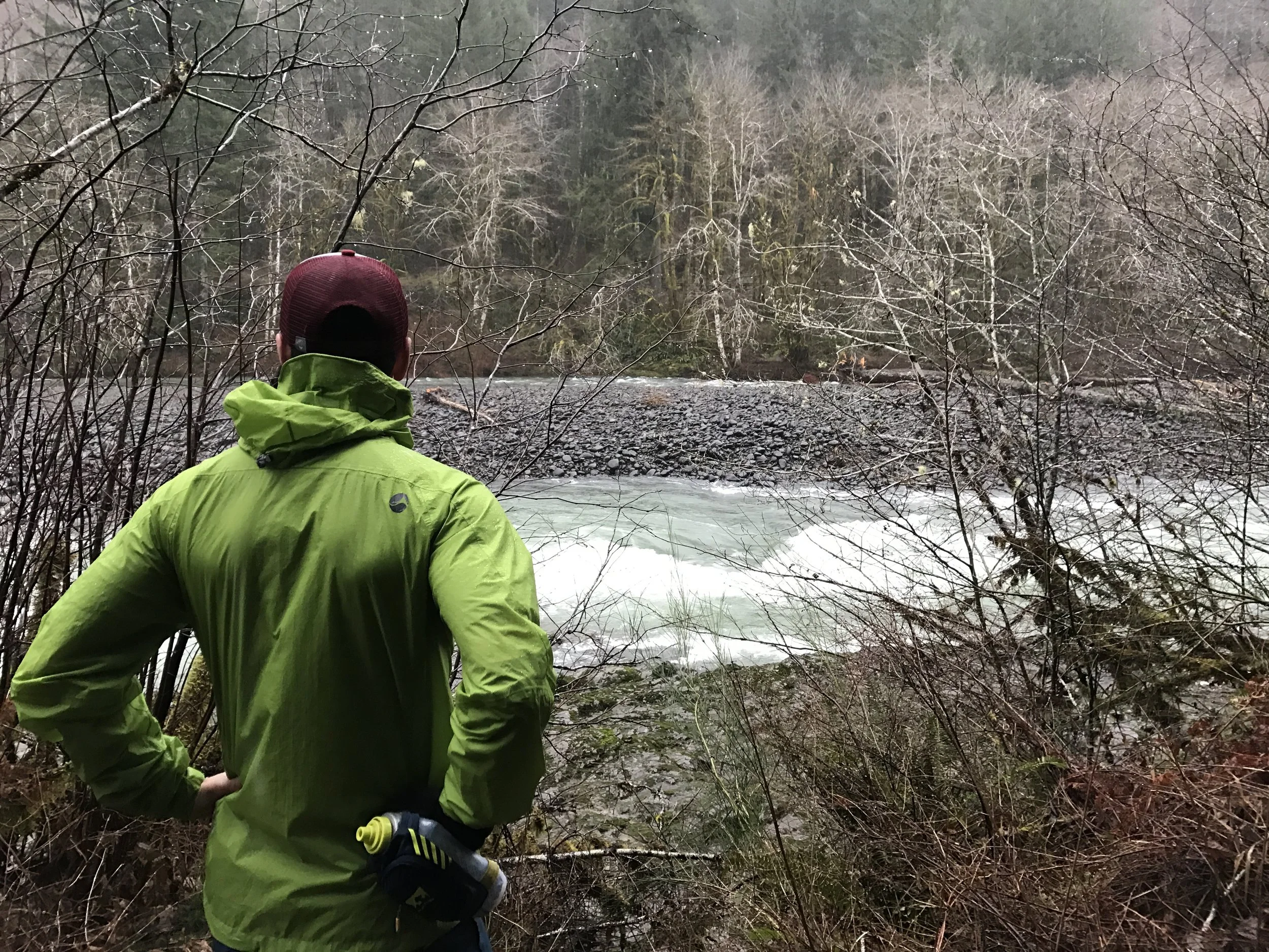 Jordan Checking out the massive flow - Wilson River Trail - Tillamook