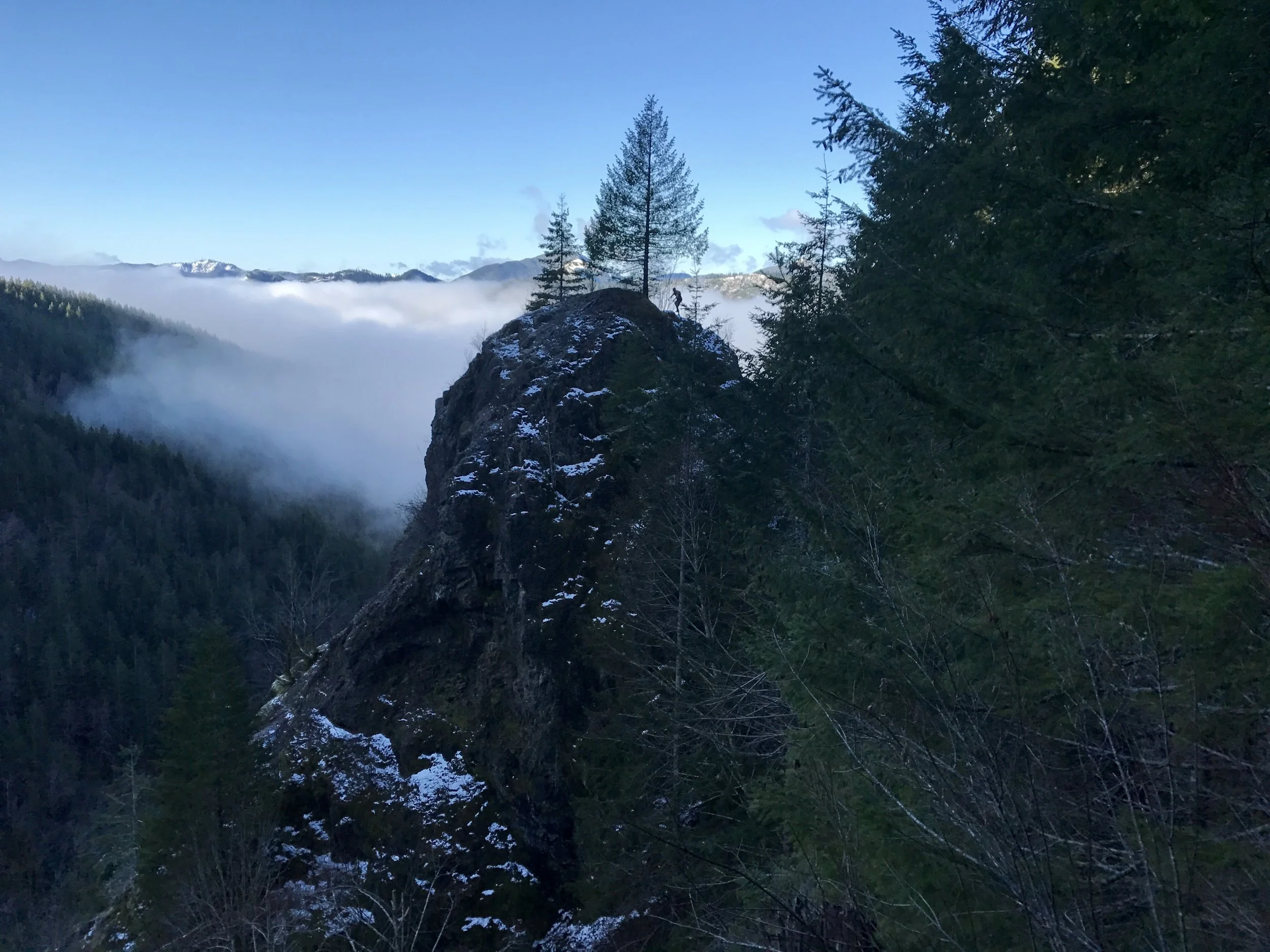 Steven getting above the clouds - Wilson River Trail - Tillamook