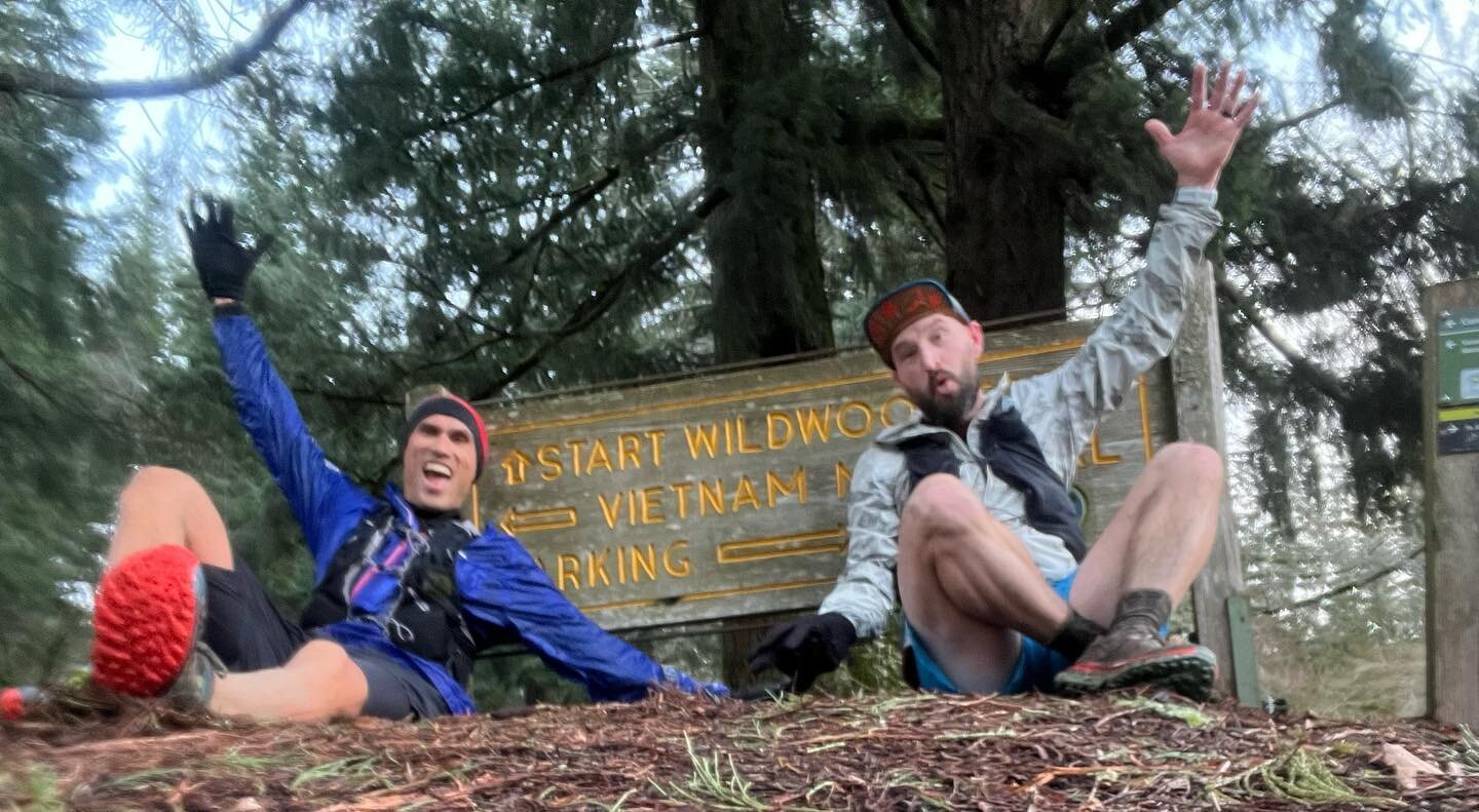Ground out a sloppy, slippery, muddy, cold, rainy, snowy, sunny Wildwood end to end all while solving most of the world&rsquo;s problems with my guy Yassine. We got a lot done in 29 miles. #wildwoodtrail #trailrunning