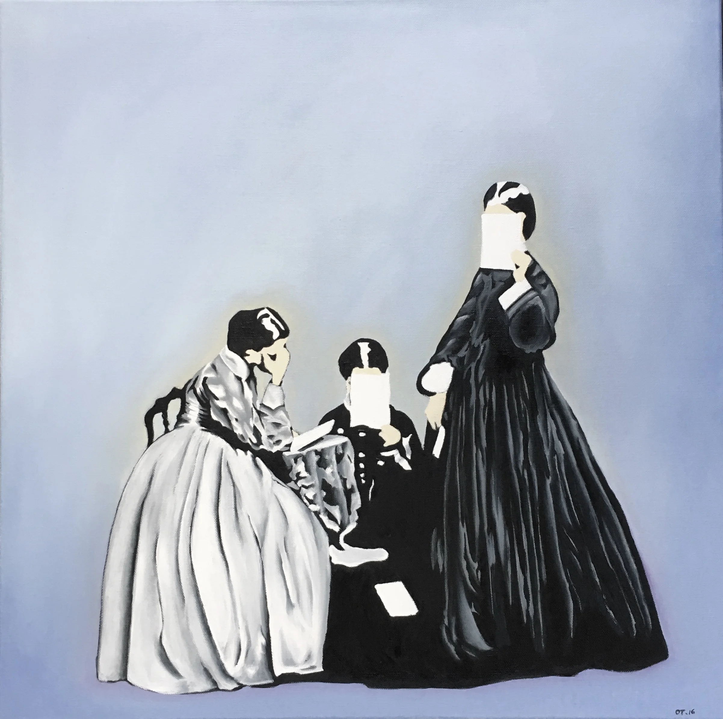 Mourning women, after albumen silver photograph in the W.M. Hunt Collection, by unknown photographer, ca. 1865