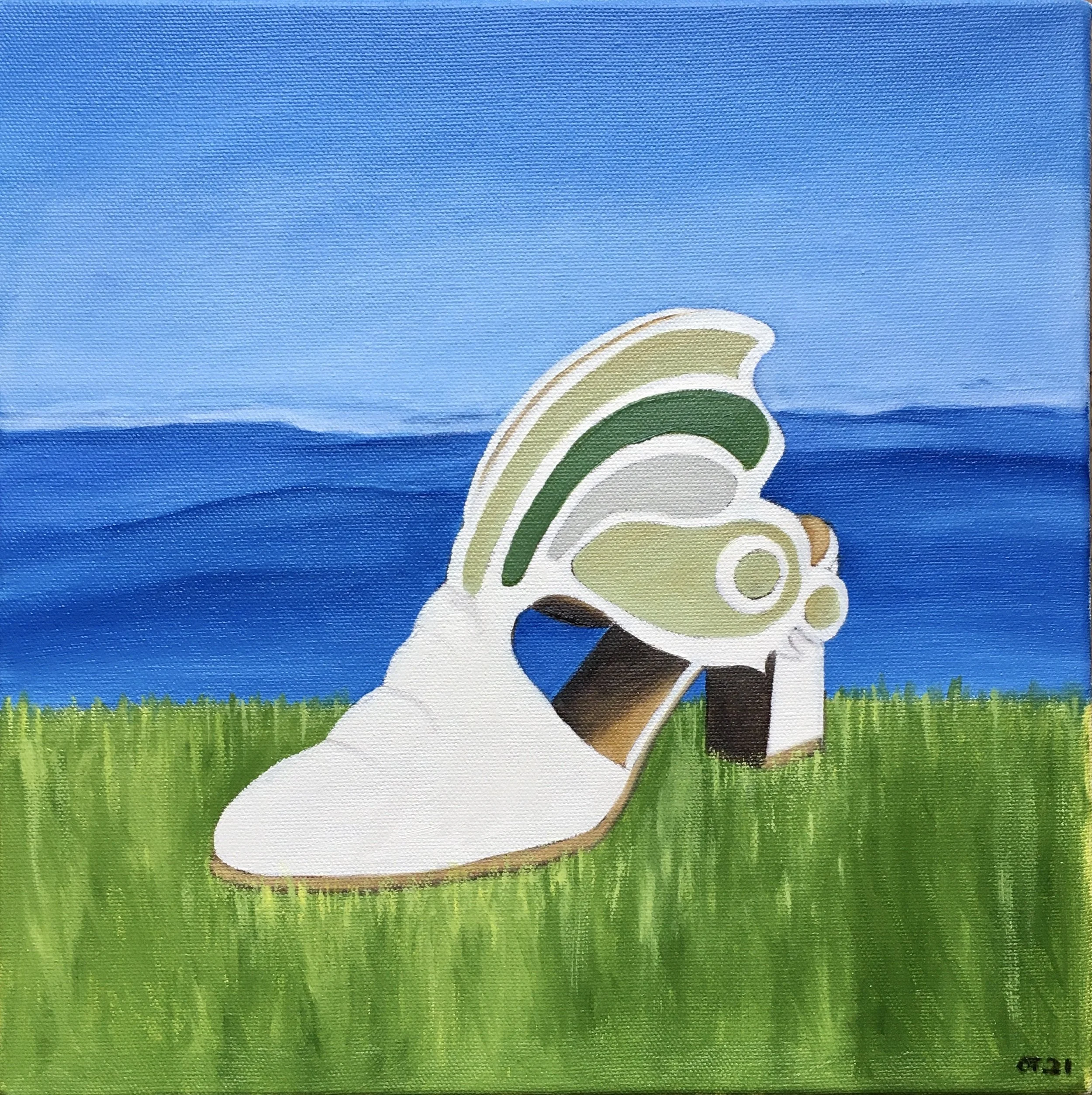 Messenger, 2021, oil on canvas, 30x30 cm.