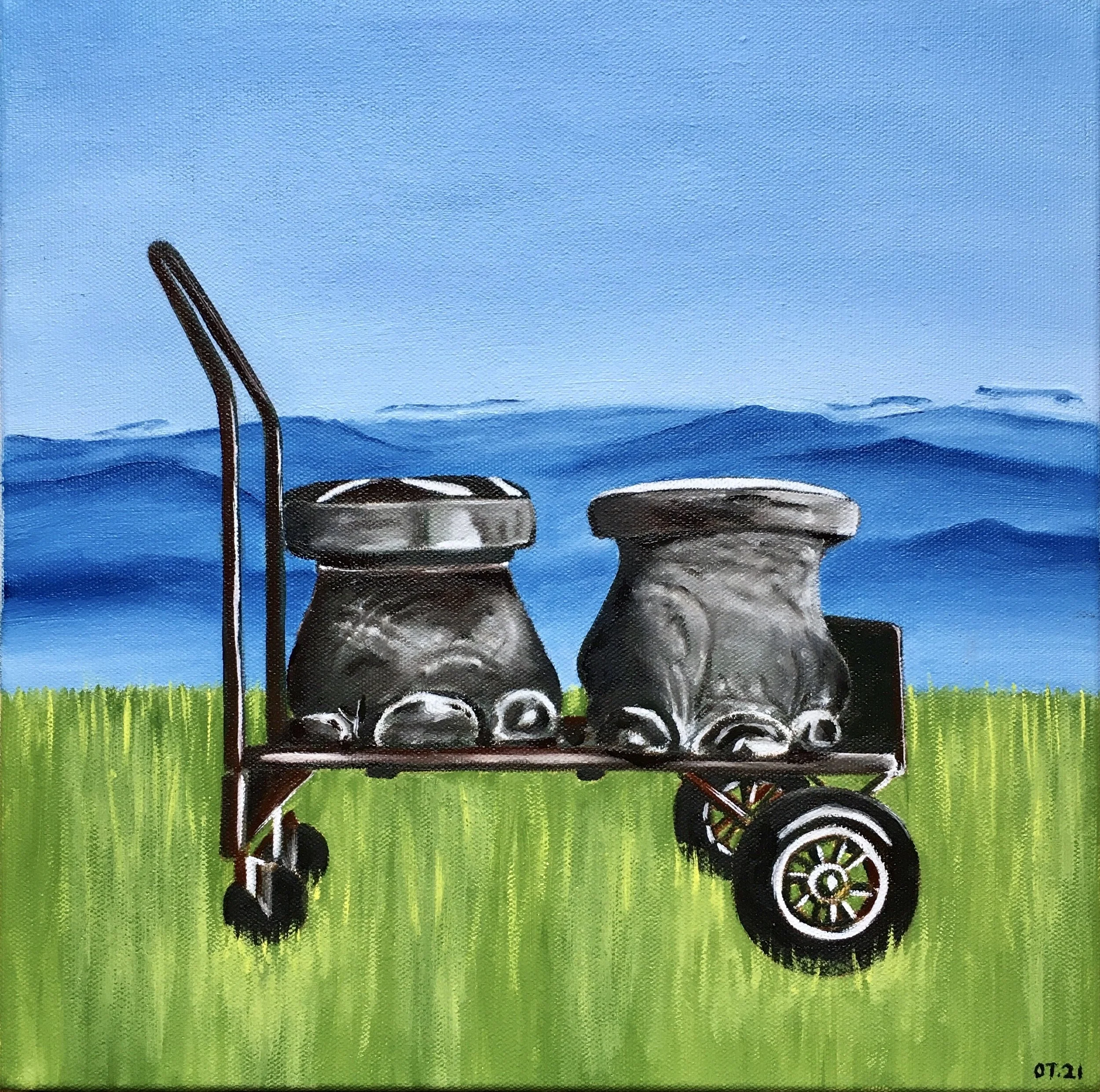 Souvenir, 2021, oil on canvas, 30x30 cm.