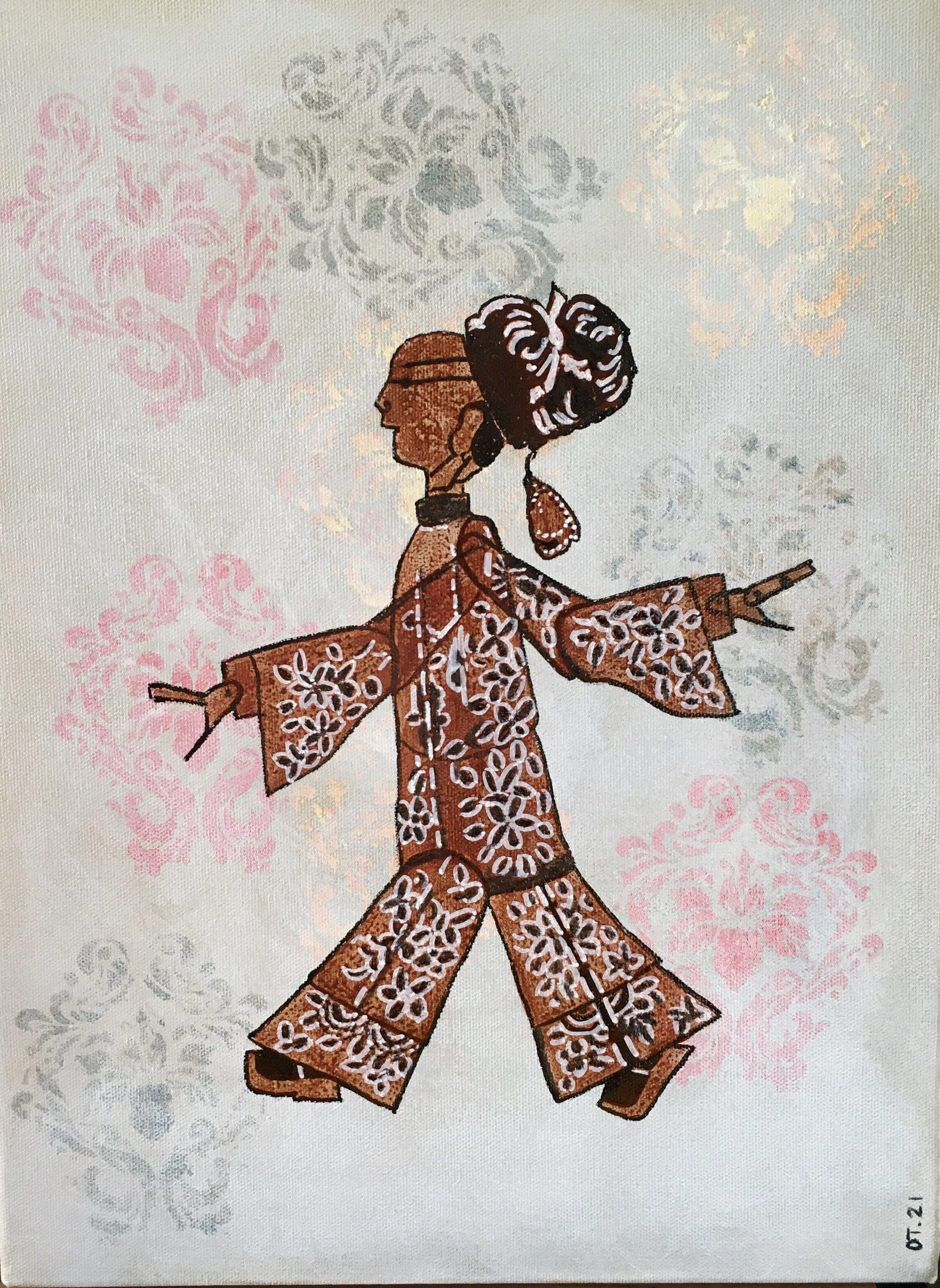 Shadow puppet #1, 2021, oil on canvas, 40x30 cm.