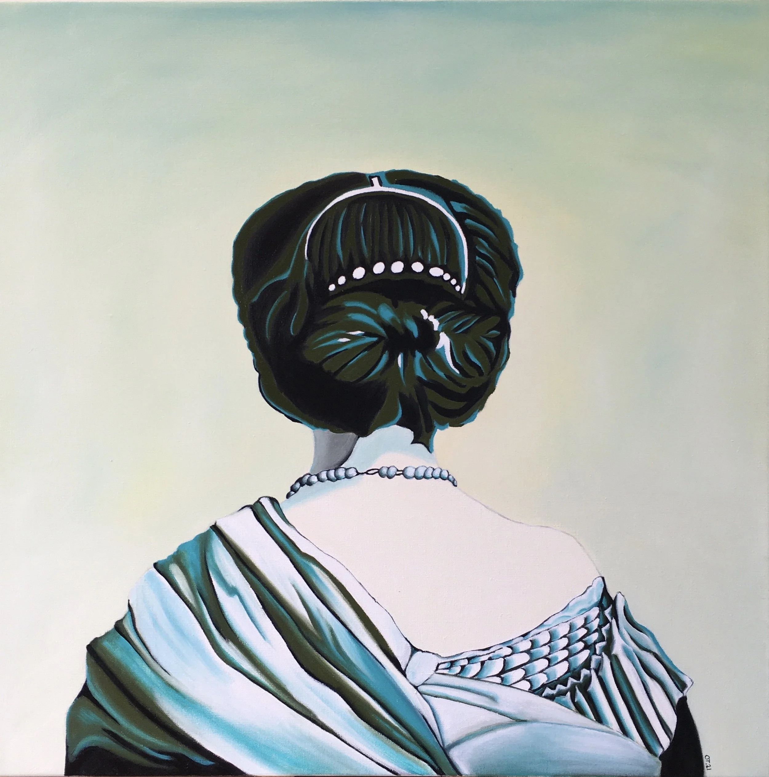 Sontag's woman, after Onesipe Aguado de las Marismas,c. 1862, 2021, oil on canvas, 66x66 cm.