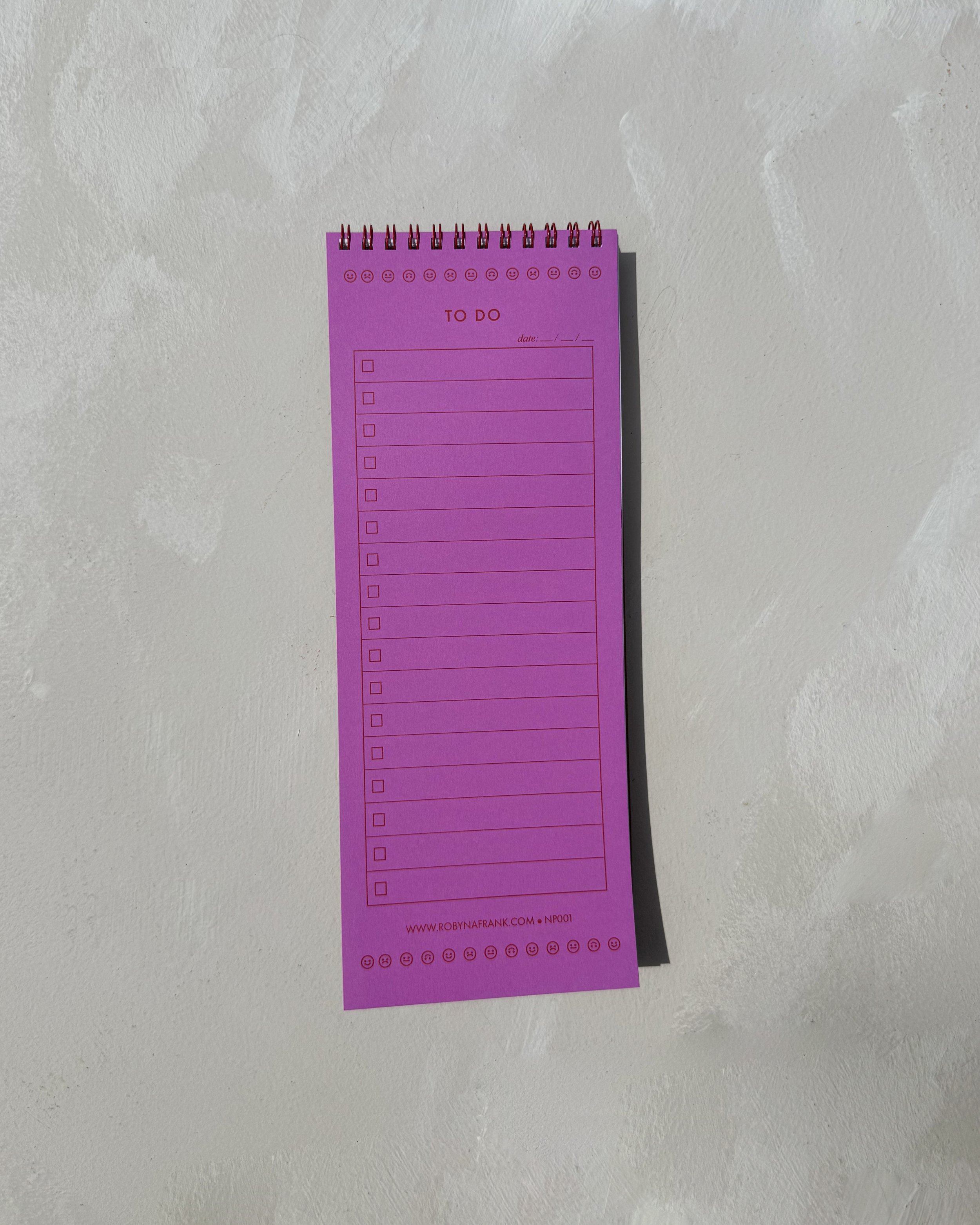 To do notepad in red