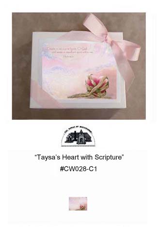 "Taysa's Heart with Scripture"     #CW028-C1