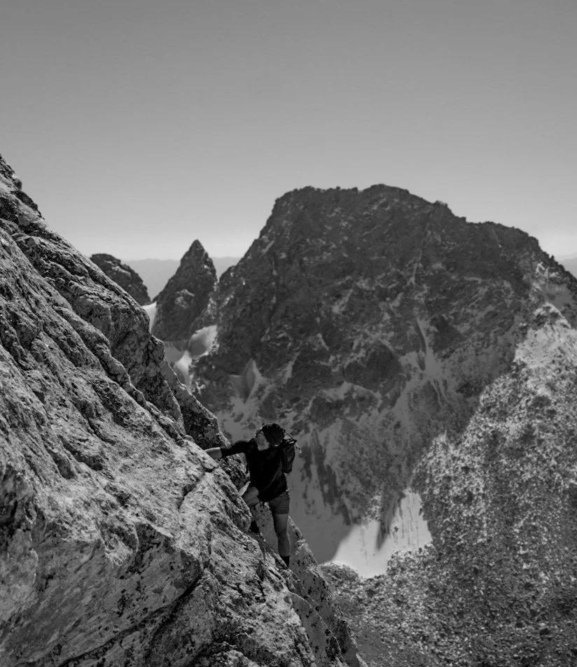 Mike Aidala rock climbing in the mountains of Colorado