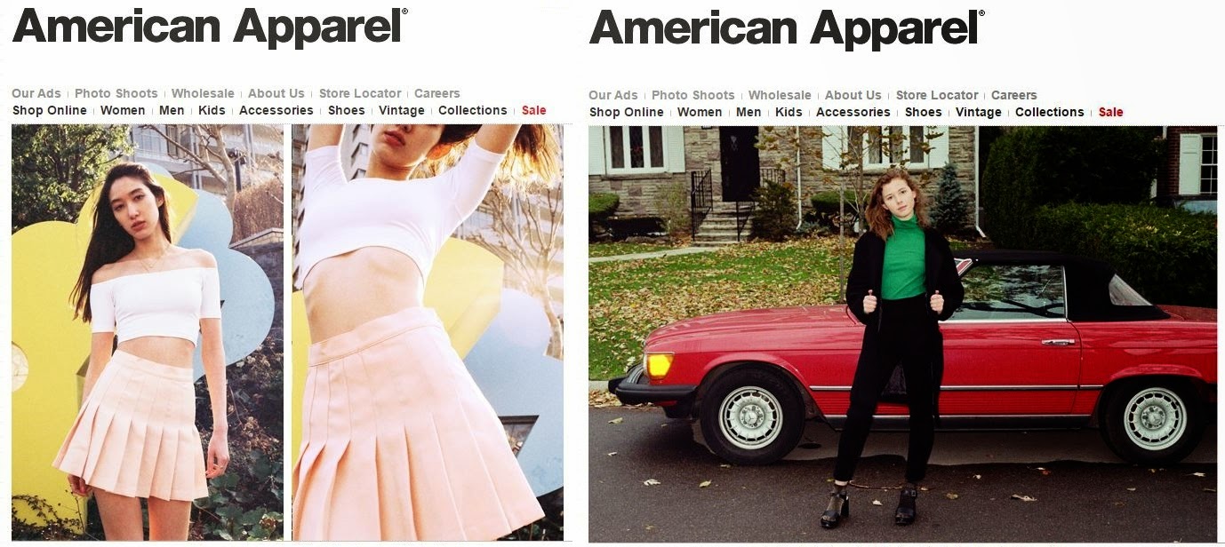 American Apparel imagery is designed to look like UGC.