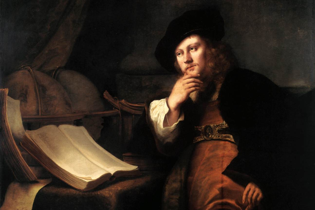 A Scholar at His Desk, 1652 / Oil on canvas, 127 x 135 cm / National Gallery, London