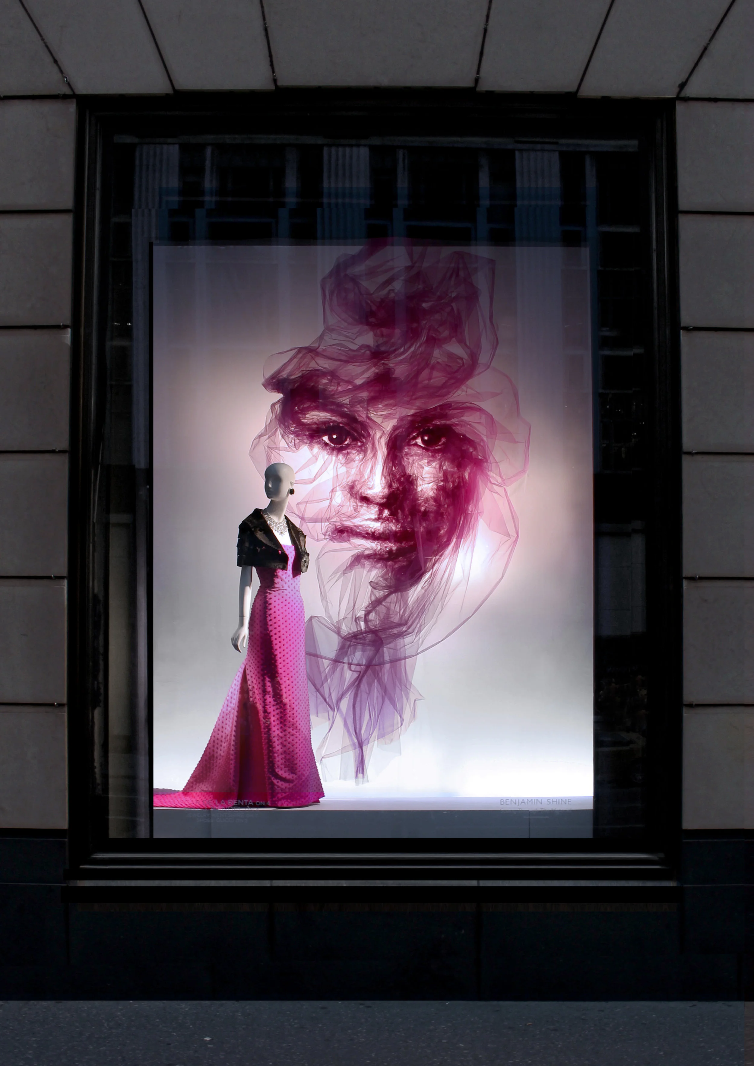 Seeing Through The Material by Benjamin Shine was on display at Bergdorf Goodman from July 7-August 3, 2017. Photo by Ricky Sehav