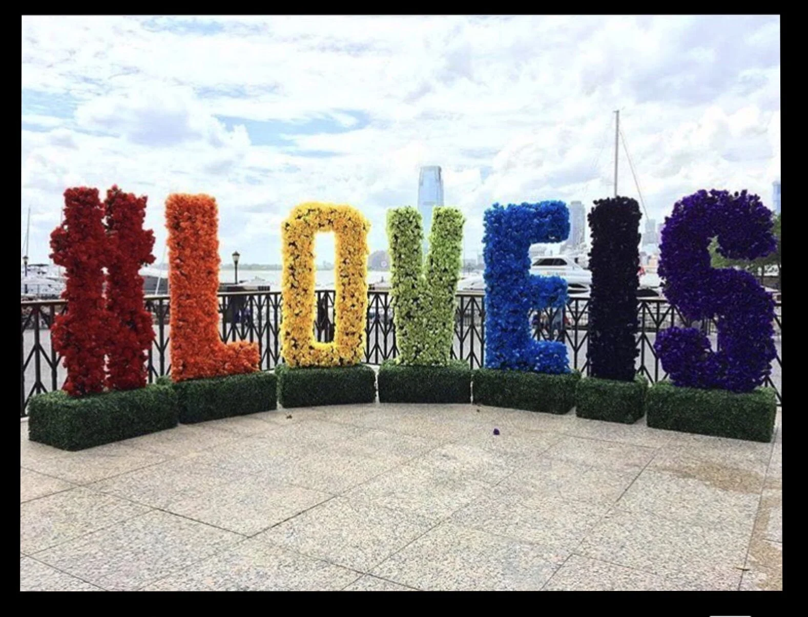 Floral sculpture for Pride event, NYC