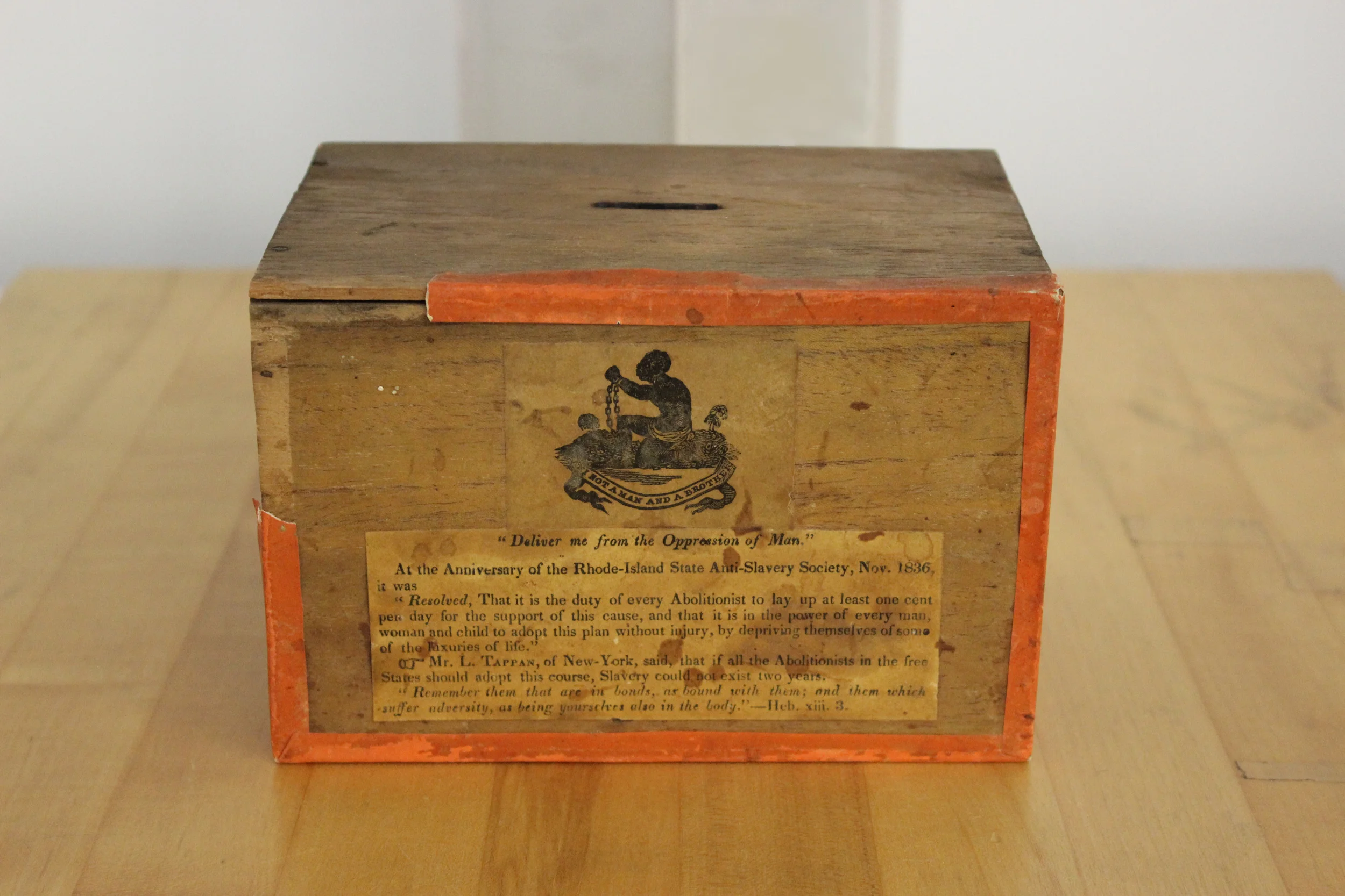 RI Anti-Slavery Society Collection Box