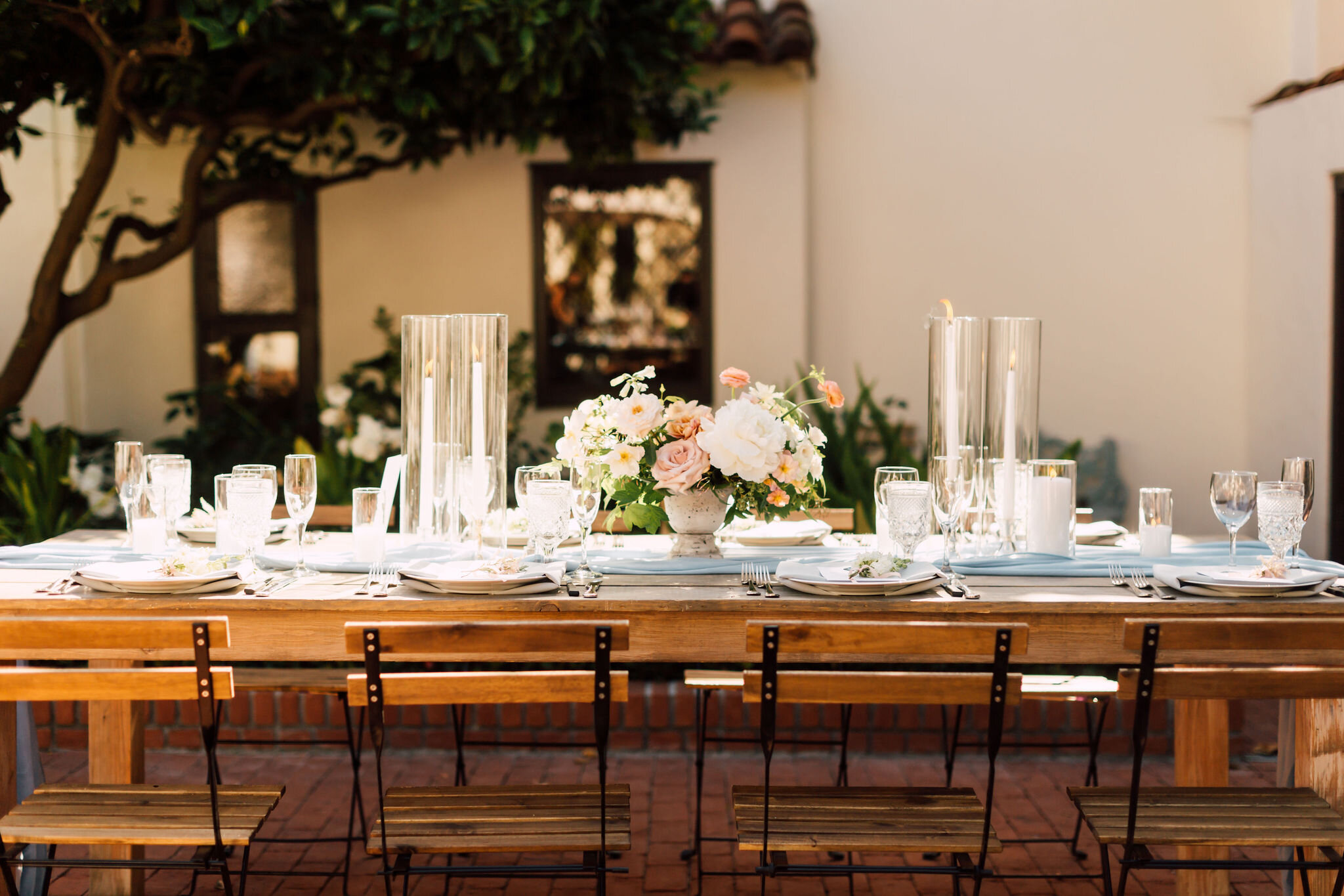 long table flowers 