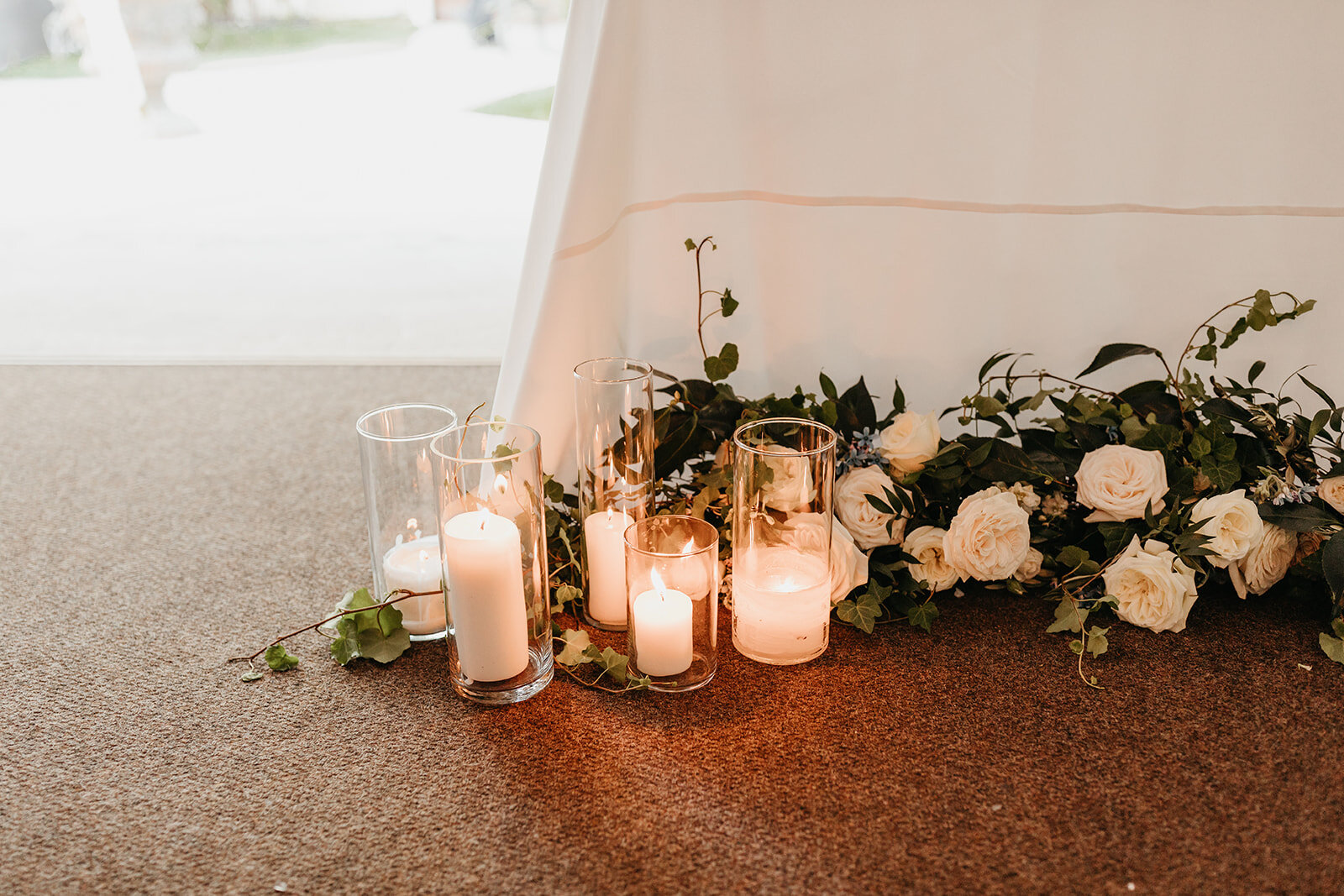sweetheart table flowers and candles.jpg
