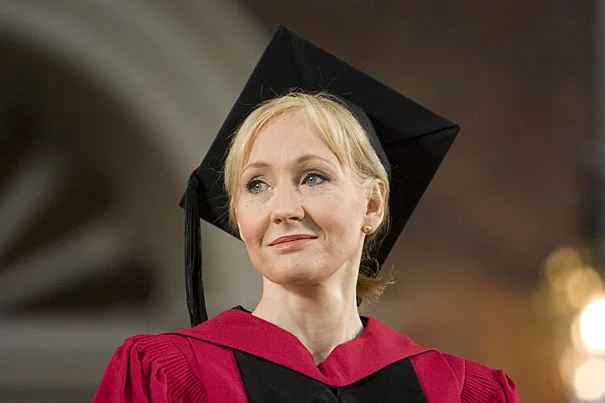J K Rowling: 'So today, I wish you nothing better than similar friendships',  The Fringe Benefits of Failure - Harvard 2008