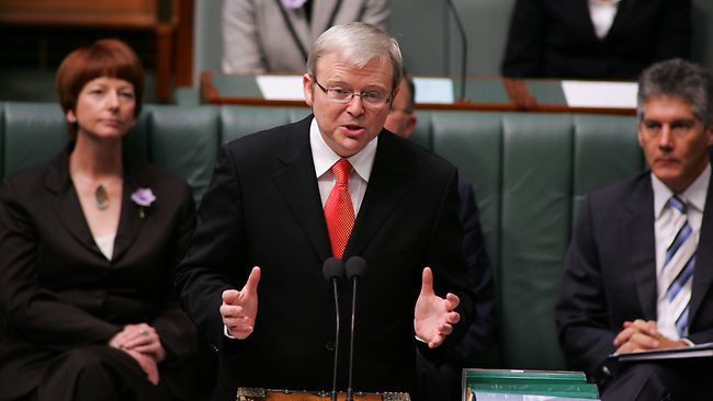 Kevin Rudd:  'For the indignity and degradation thus inflicted on a proud people and a proud culture, we say sorry' Apology to the Stolen Generations' - 2008