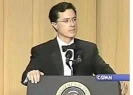 Stephen Colbert: 'We're not brainiacs on the nerd patrol. We're not members of the factinista. We go straight from the gut, right sir?' Correspondents Dinner - 2006