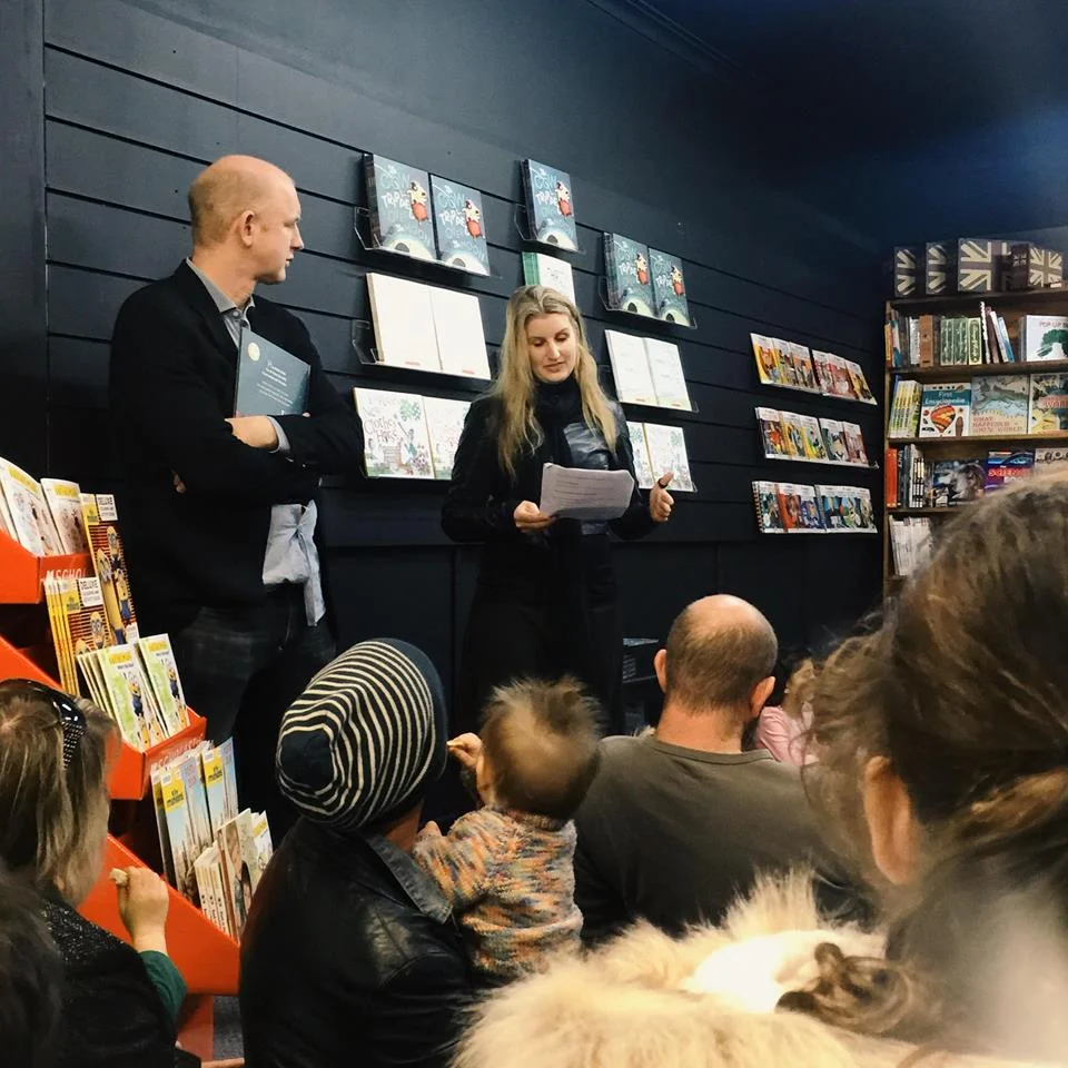 Kim Kane: Launch of 'The Cow Tripped Over the Moon' by Tony Wilson, ill Laura Wood - 2015