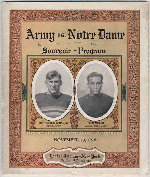 Knute Rockne: 'Win just one for the Gipper', Notre Dame v Army half-time - 1928