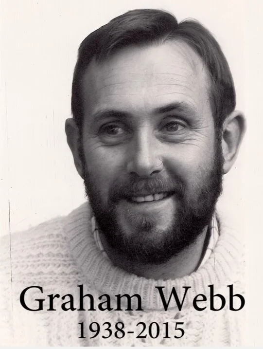 For Graham Webb: (song and eulogy) 'I can't fit a giant into a shoebox', by sons Mal and John Webb - 2015