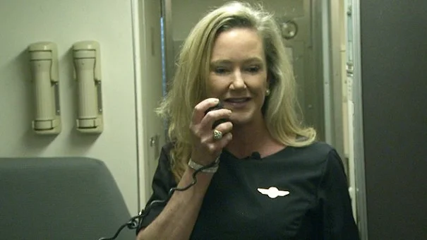 Martha 'Marty' Cobb: 'To activate the flow of oxygen simply insert 75 cents for the first minute', SWA safety announcment - 2014