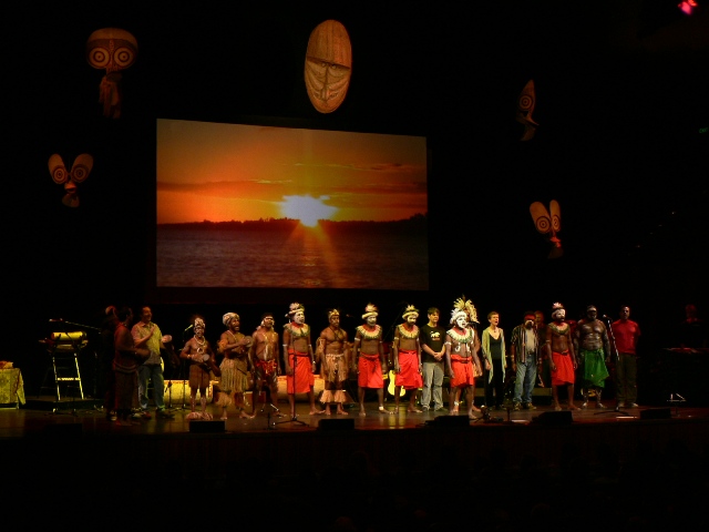 Not Drowning, Waving performing with George Telek, Photo: David Bridie