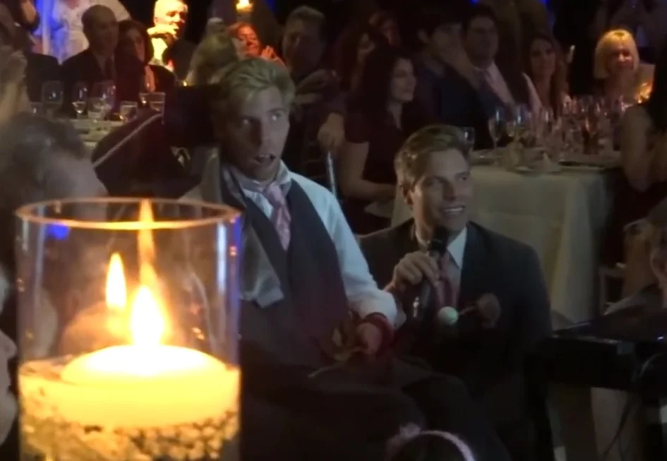 Korey Soderman (via Kyle): 'All our lives I have used my voice to help Korey express his thoughts, so today, like always, I will be my brother’s voice' for Kyle and Jess - 2014