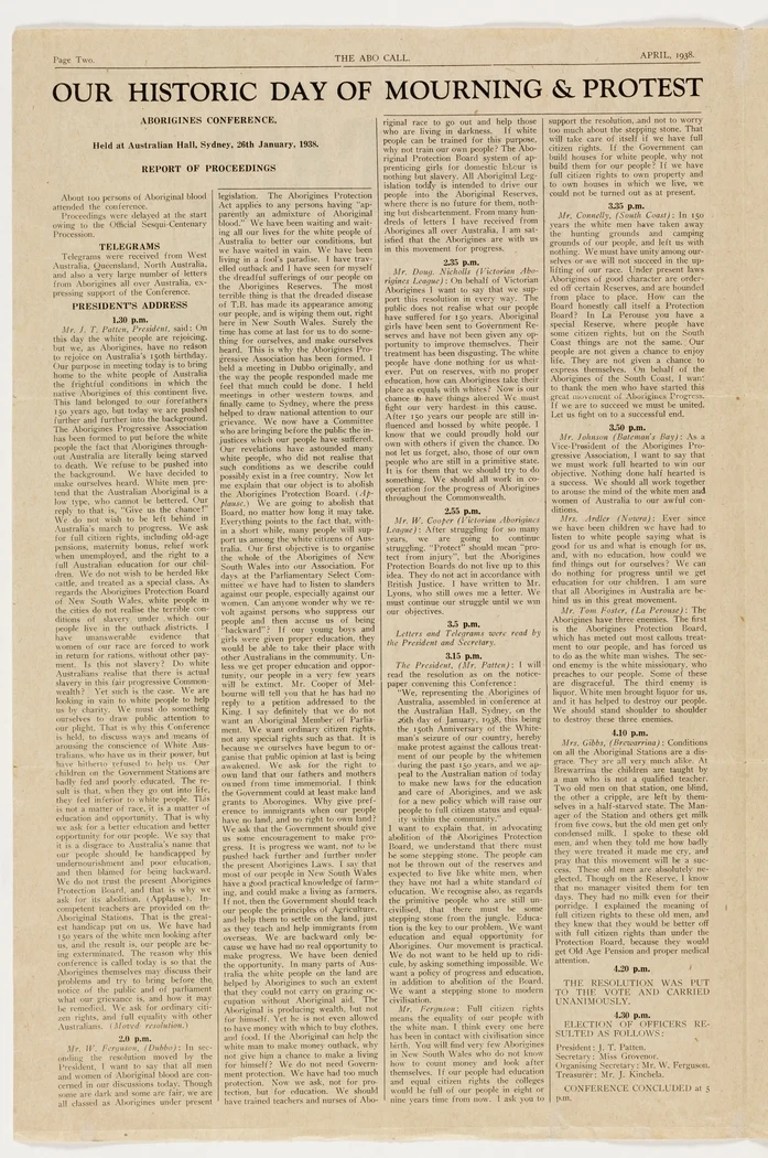 Jack Patten 'Do white Australians realise that there is actual slavery