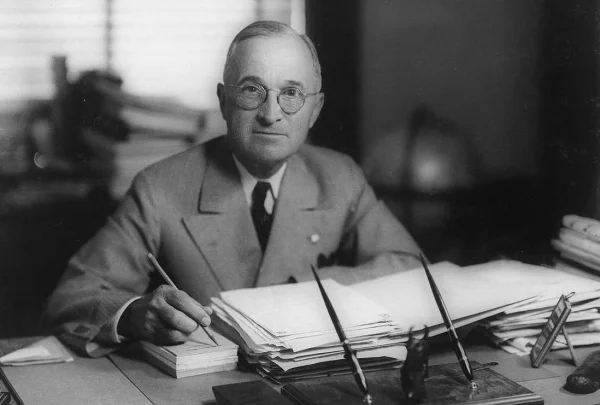 Harry S Truman: 'The world will note that the first atomic bomb was dropped on Hiroshima, a military base', radio broadcast - 1945 