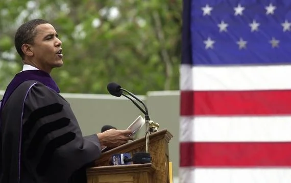 Barack Obama: 'Each of us believes that we will always be the winner in life's lottery, that we will be Donald Trump', Knox College - 2005