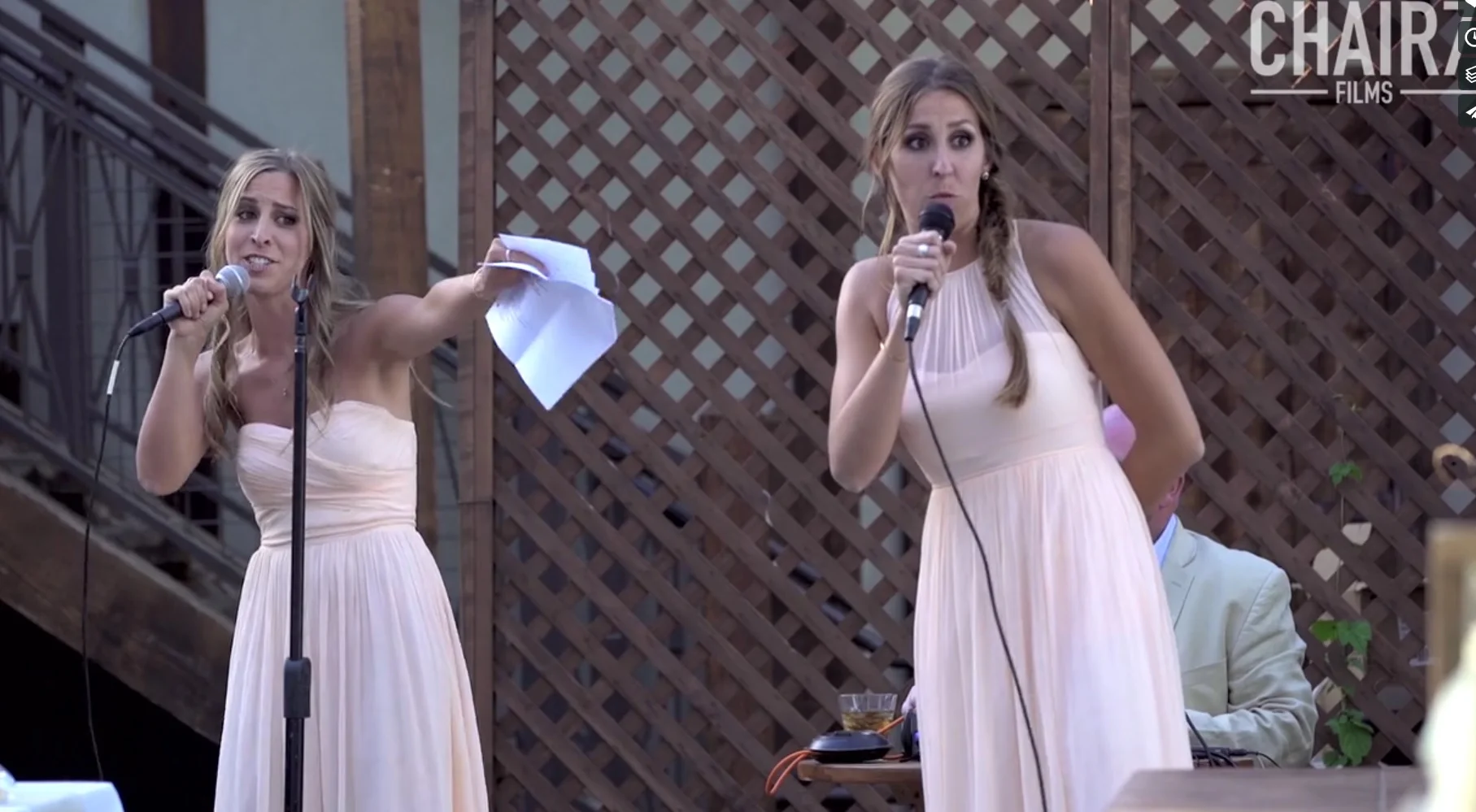 Hallerman Sisters: 'Oh sister now we have to let you gooooo!' for Caitlin &amp; Johnny - 2015