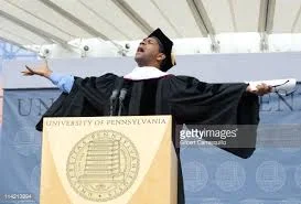 Denzel Washington: 'And when you fall throughout life—and maybe even tonight after a few too many glasses of champagne—fall forward', UPenn - 2011