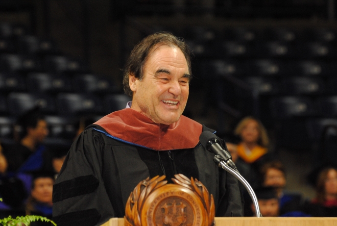 Oliver Stone: 'Please don’t ever forget that Edward Snowden was 29 years old when he challenged this system on behalf of us all', UConn - 2016