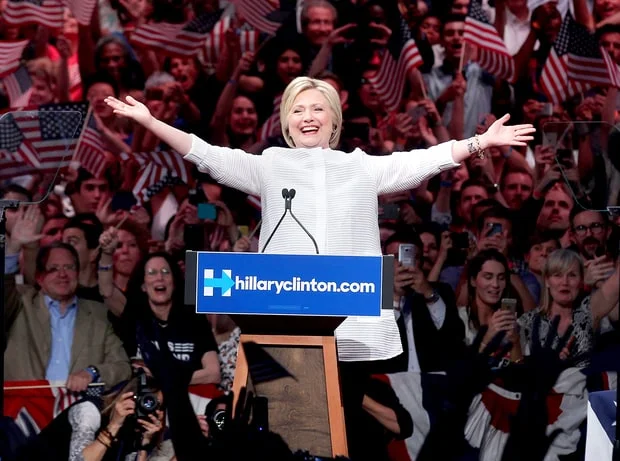 Hillary Clinton: 'We are all standing under a glass ceiling right now', Taking Democratic Party Nomination - 2016
