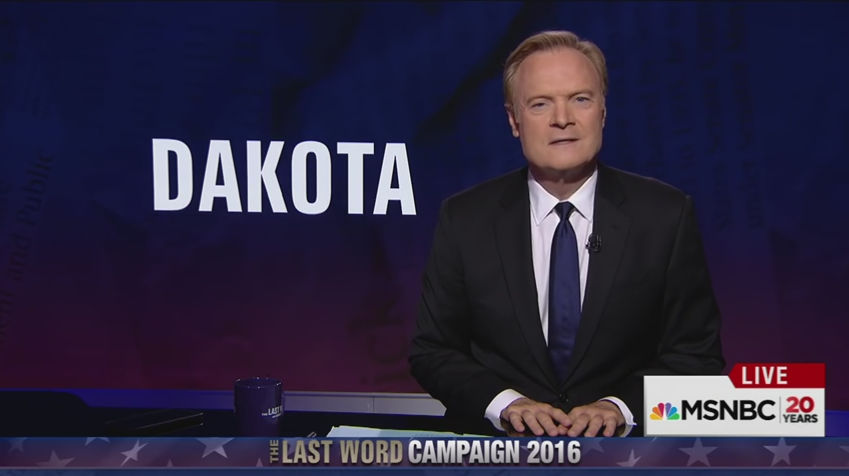 Lawrence O'Donnell: 'The original sin of this country is that we invaders shot and murdered our way across the land killing every Native American that we could', The Last Word, 'Dakota' - 2016 