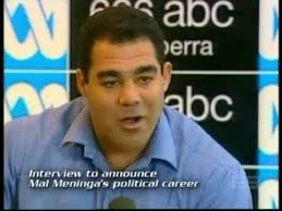 Mal Maninga: 'I'm buggered ... I'm sorry', Interview to announce political career - 2001
