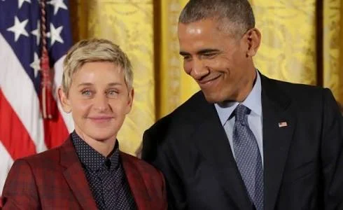 Barack Obama: 'Ellen has a way of making us laugh about some thing rather than at someone', for Ellen de Generes, Presidential Medal of Freedom - 2016