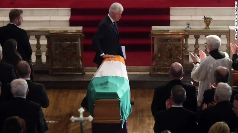 for Martin McGuinness: 'He risked the rejection of his comrades and the wrath of his adversaries', by Bill Clinton - 2017 