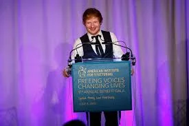 Ed Sheeran: 'Be yourself, embrace your quirks', American Institute for Stuttering Benefit Gala - 2015 