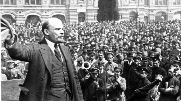 Vladimir Ilyich Lenin: 'Power to the Soviets', rally for revolution - 1917