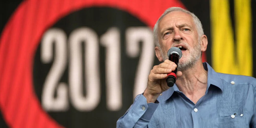 Jeremy Corbyn: 'Shake your chains to earth like dew', Glastonbury 2017