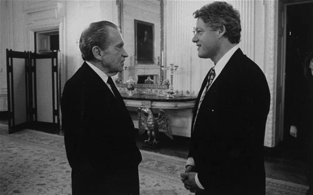 for Richard Nixon: 'He never gave up being part of the action and passion of his times' by Bill Clinton - 