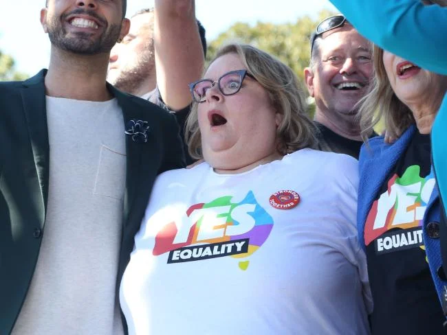 Magda Szubanski: 'None of us can live in a bubble where we pretend that other people don't exist' Results Day Marriage Equality - 2017 