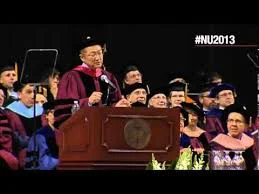 Jim Yong Kim: 'We lived, as you can tell, the classic All-American, Korean family grows up in a small town in Iowa story', NU 2013