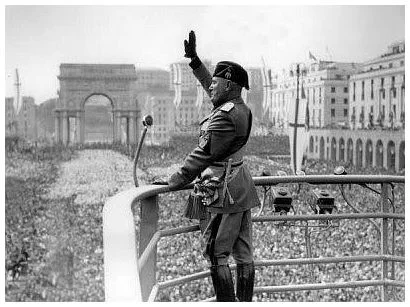 Benito Mussolini: 'Italy! italy! Entirely and universally, fascist!, radio broadcast following invasion of Ethiopia - 1935